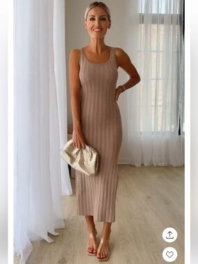 NWT Abercrombie & Fitch • Ribbed MIDI Tank Dress • Size M